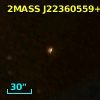 2MASS J22360559+7518325