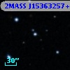 2MASS J15363257+1645067