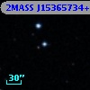 2MASS J15365734+1654452