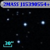 2MASS J15390554+1622285