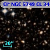 Cl* NGC 5749     CL      34