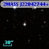 2MASS J22042744+1613582