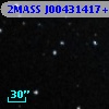 2MASS J00431417+4040576