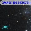 2MASS J01342673+3032587