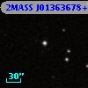2MASS J01363678+3042574