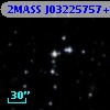 2MASS J03225757+4115405