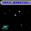 2MASS J09085501+2558382