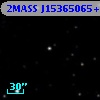 2MASS J15365065+1220054