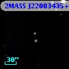 2MASS J22003435+1749261