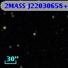 2MASS J22030658+1756324