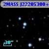 2MASS J22205300+4016058
