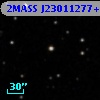 2MASS J23011277+2958165