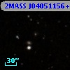 2MASS J04051156+2616296