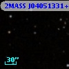 2MASS J04051331+2612507