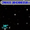 2MASS J04300350+2558227