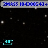2MASS J04300543+2609589