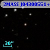 2MASS J04300551+2556037