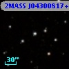 2MASS J04300817+2556556