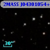 2MASS J04301054+2556364