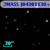 2MASS J04301130+2555515