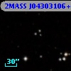 2MASS J04303106+2603463