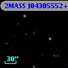 2MASS J04305552+2608009