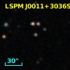 2MASS J00113223+3036279