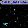 2MASS J00381420+5819096