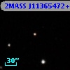 2MASS J11365472+3153508