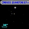 2MASS J14473617+1133354