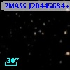 2MASS J20445684+4443434