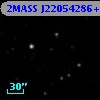 2MASS J22054286+2203256