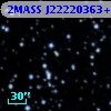 2MASS J22220363+4844291