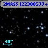2MASS J22300577+6042491