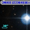 2MASS J22364116+1142085