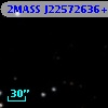 2MASS J22572636+2721349