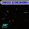 2MASS J23020490+2834452