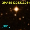 2MASS J20331108+4114457