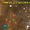 2MASS J22565395+6238004