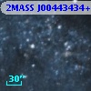 2MASS J00443434+4152147