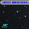 2MASS J00454394+4130305