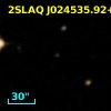2SLAQ J024535.92+000537.8