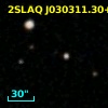 2SLAQ J030311.30+002051.3