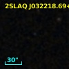 2SLAQ J032218.69+004512.4