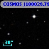 COSMOS J100028.78+013440.9