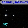 COSMOS J100034.71+014740.3