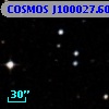 COSMOS J100027.60+020525.9
