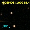 COSMOS J100218.49+021630.6