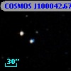 COSMOS J100042.67+021634.3