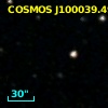 COSMOS J100039.49+024300.3